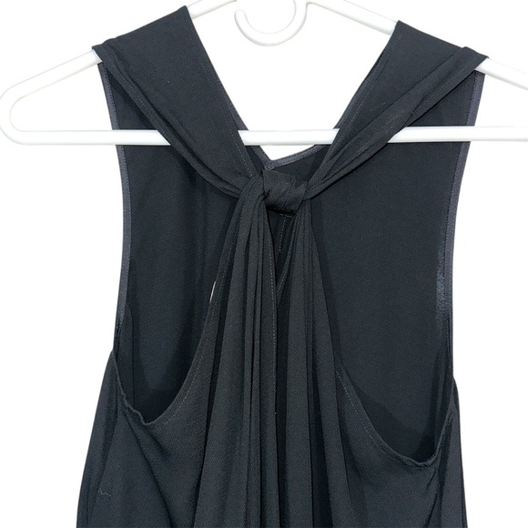 Helmut Lang Black Draped Twist Back Tank - Picture 3 of 6